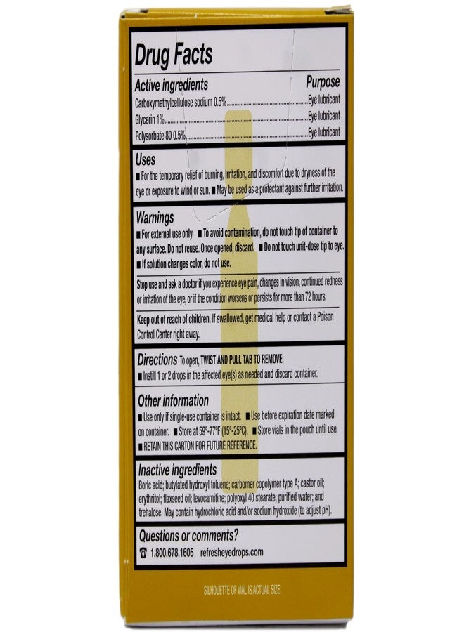 ريفريش قطرات ترطيب العين ريفريش أوبتيف ميجا-3، 30 قطرة مفردة (عبوة من قطعتين) - Image 3